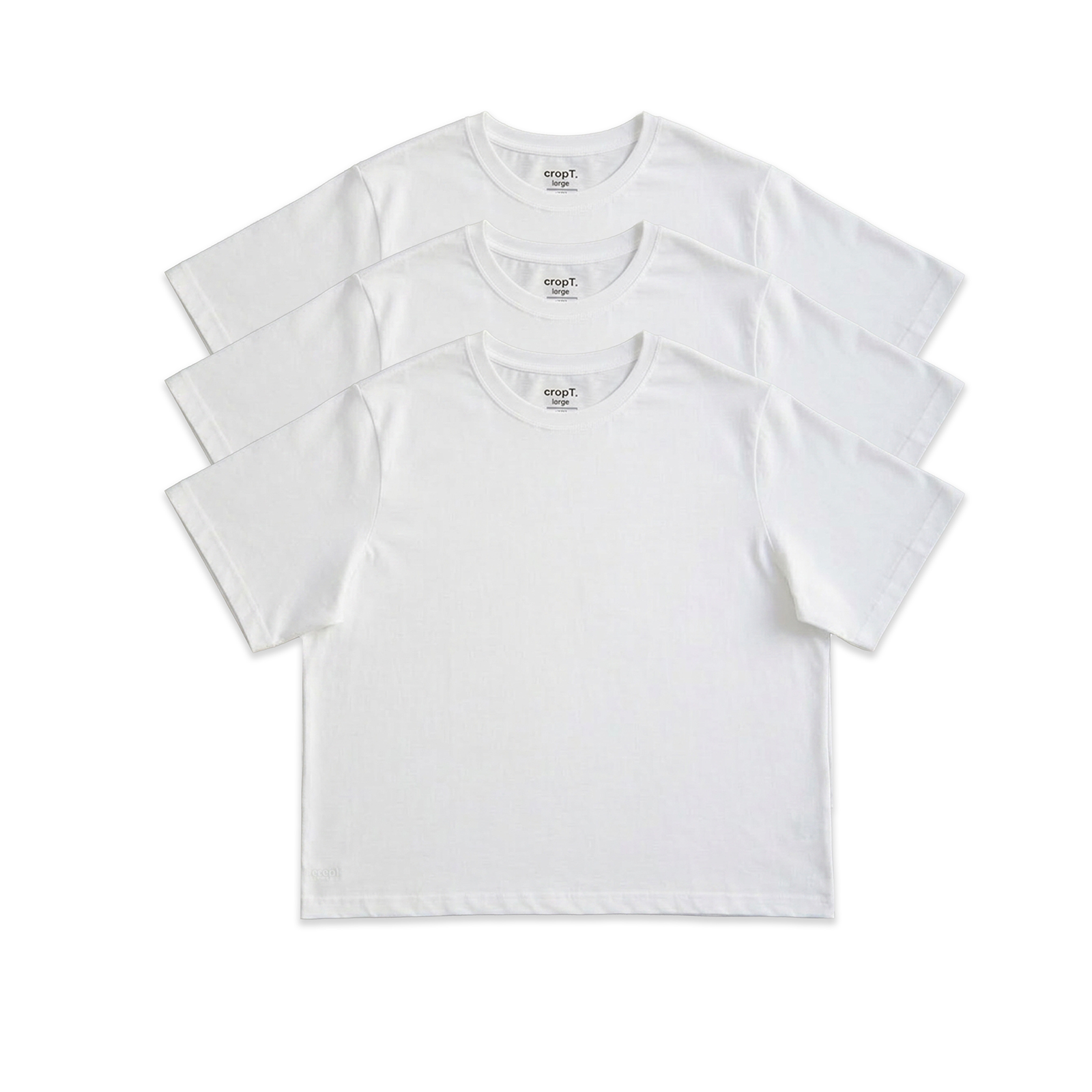 signature white cropT ( 3pk )